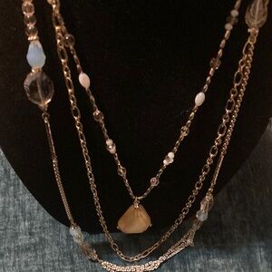 Elegant Gold Multi-Layer Necklace
